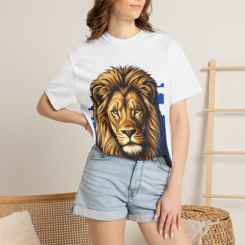 Lion Portrait T-Shirt — Majestic Lion Graphic Tee