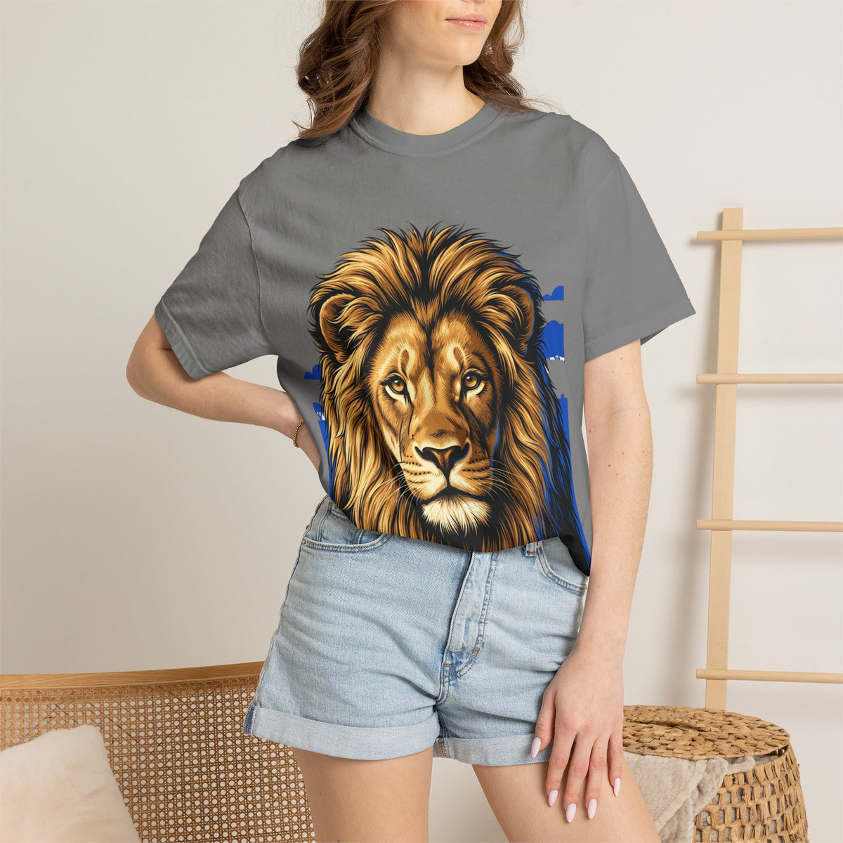 Lion Portrait T-Shirt — Majestic Lion Graphic Tee